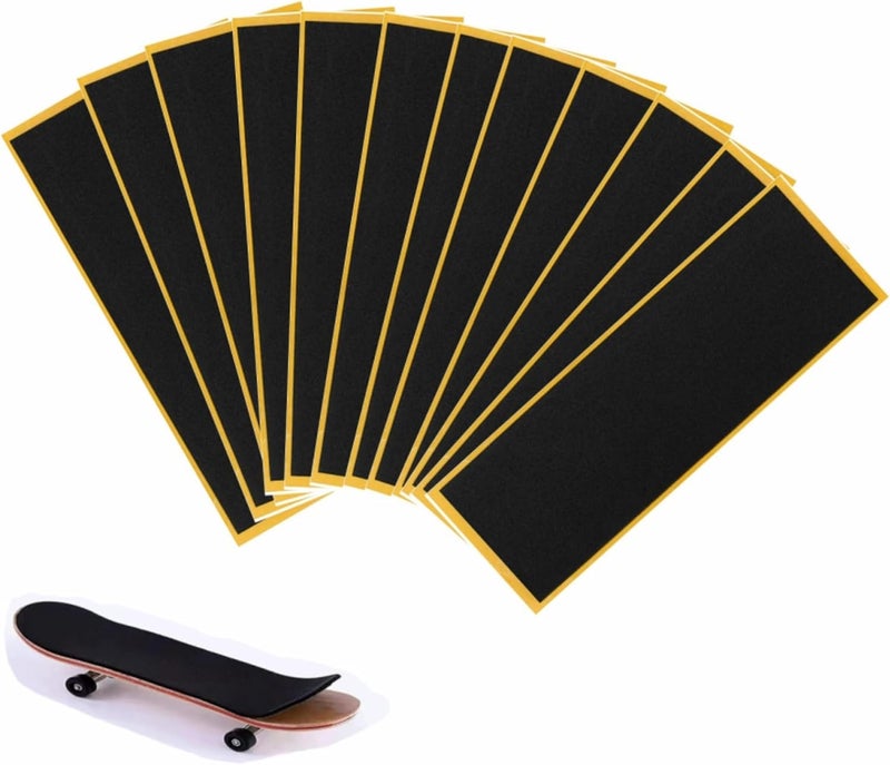 WINDIR 24Pcs Foam Grip Tape for Fingerboards,38 * 110mm Professional Black Wooden MiNi Skateboards (24pcs) - Image 1